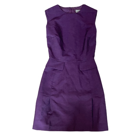 Yves Saint Laurent | Purple Wool and Mohair Ready to Wear Sleeveless Mini Dress - Picture 2 of 13